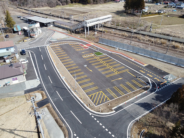 六原駅前駐車場整備事業(金ヶ崎市）